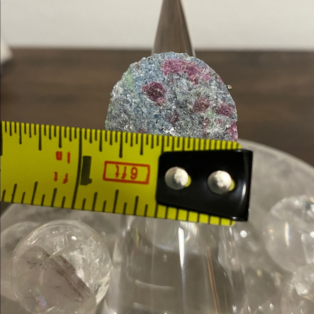 Stunning Ruby Zoisite Stone Brooch - image 8